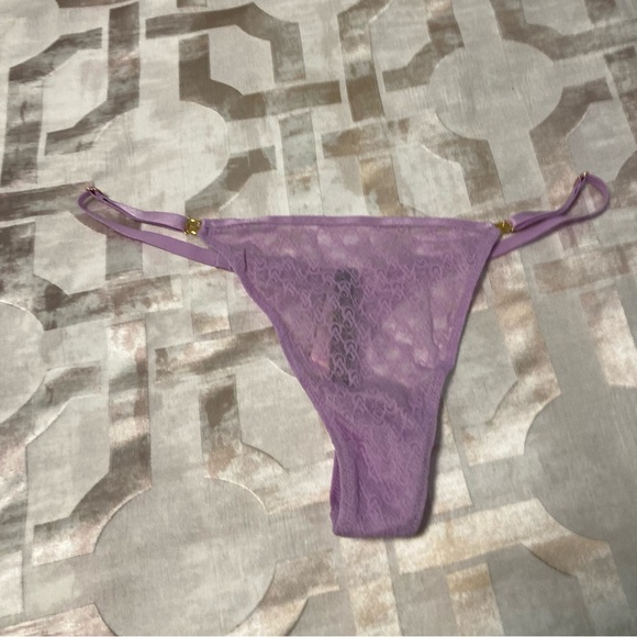 Icon by Victoria's Secret Icon Lace Adjustable Thong Panty - Picture 1 of 3